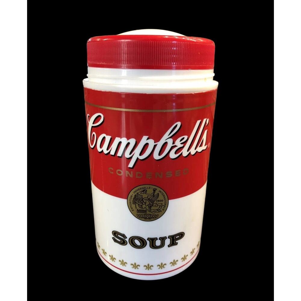 2007 Campbells Soup Container Lunchbox Insulated Plastic Thermos 11.5 Oz